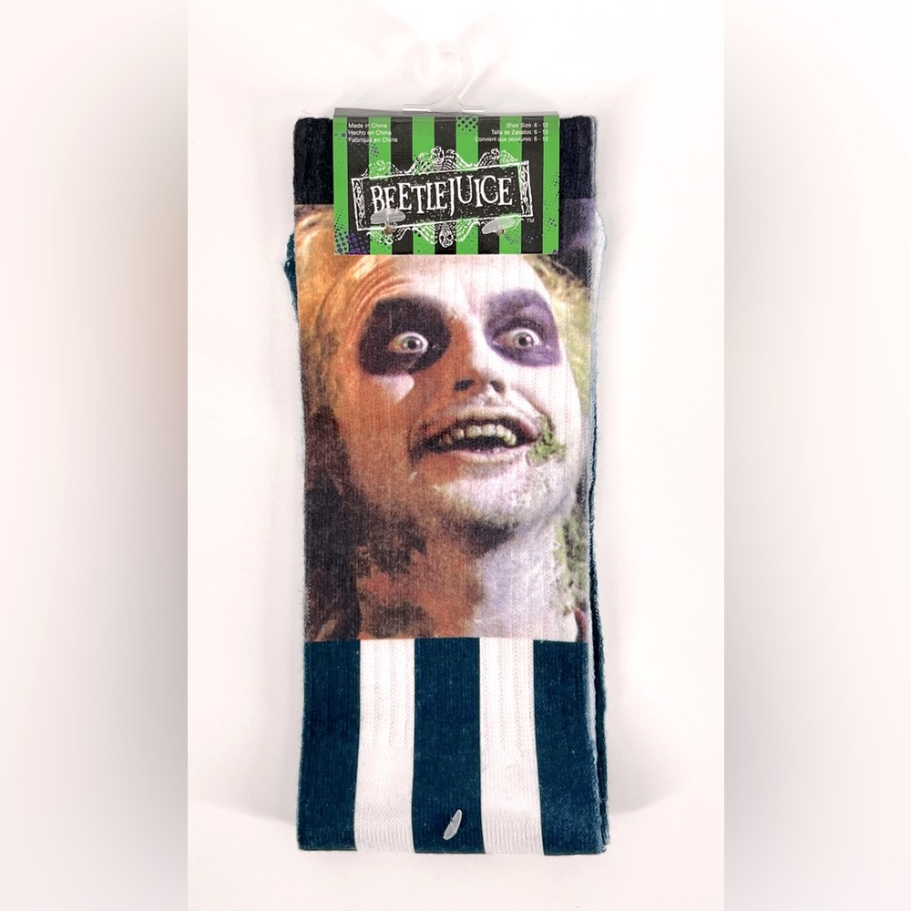 NWT HYP Licensed Beetlejuice Striped Socks
